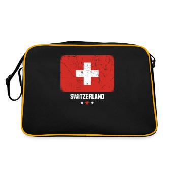 Suisse Drapeau Suisse - Sac Retro - noir/or - Dos