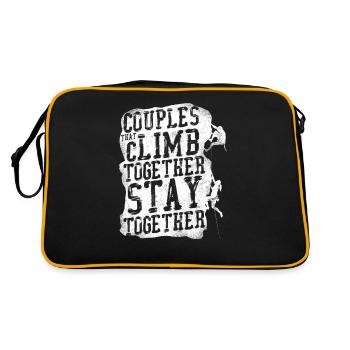 Rock Climbing Climber Couples That - Sac Retro - noir/or - Dos