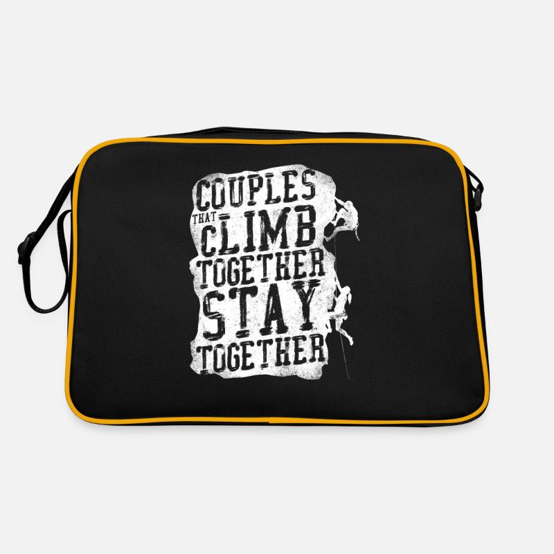 Rock Climbing Climber Couples That Sac Retro