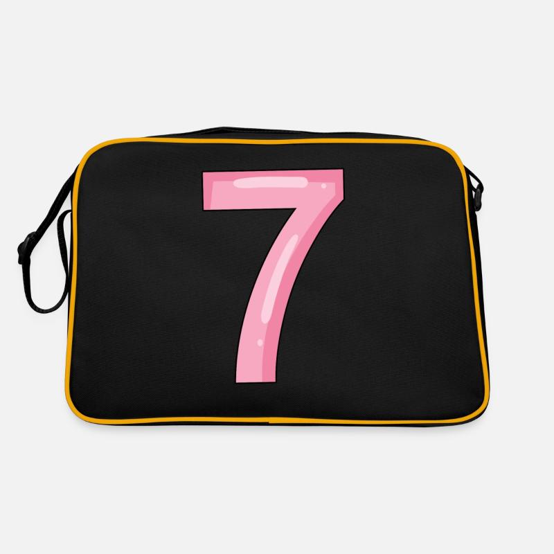 7 - Retro Tasche - Schwarz/Gold