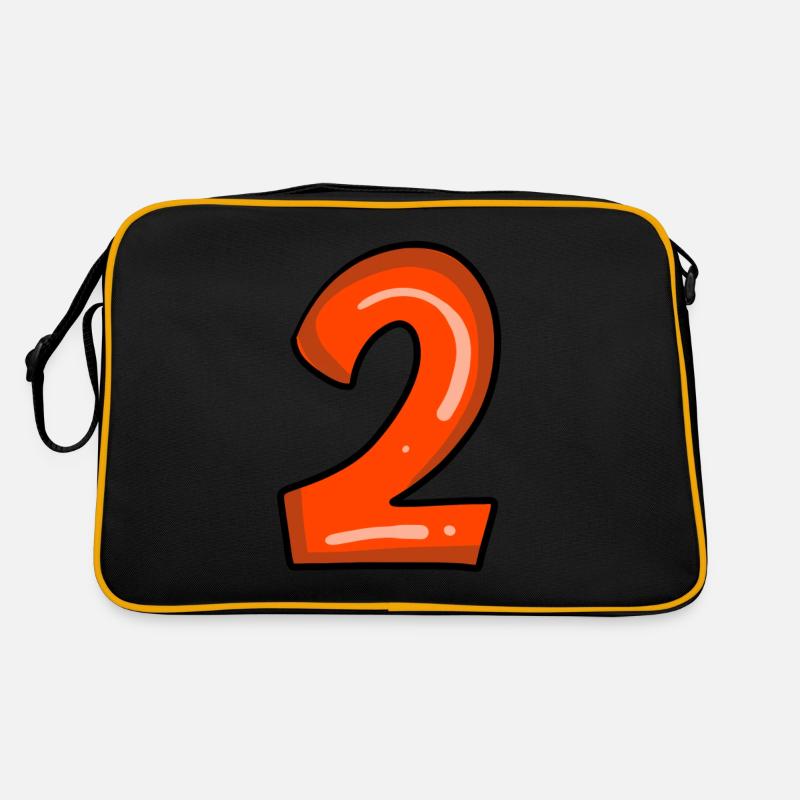 2 rot Retro Tasche
