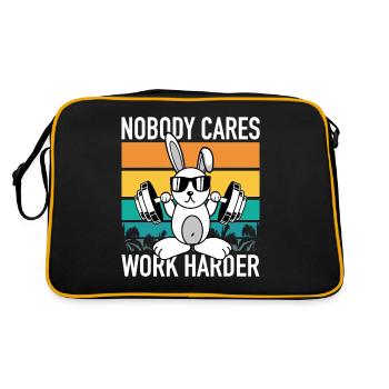 Fitness Lapin - Nobody Cares Work Motivation - Sac Retro - noir/or - Dos