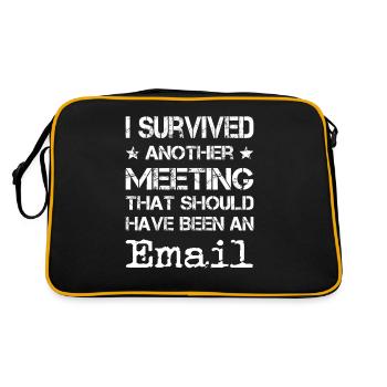 Bureau humoriste Employé Réunion Réunion Email - Sac Retro - noir/or - Dos