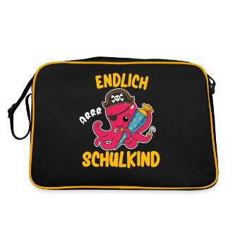 Pieuvres de pirates Scolarisation Scolaire Enfants Sac d’école - Sac Retro - noir/or - Dos