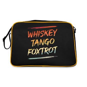 Radio WTF Whiskey Tango Foxtrot Amateur Radio Operator - Retro Bag - black/gold - Back