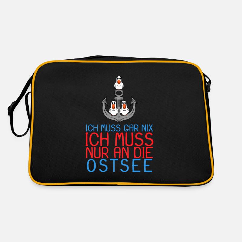 Ostsee Anker Möwe Geschenk Retro Tasche