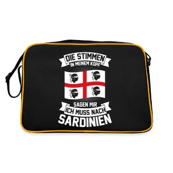 Vacances Sardaigne Italie Sardegna Cadeau - Sac Retro - noir/or - Dos