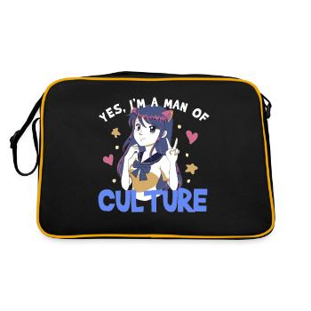 I'm A Man Of Culture Anime Meme Manga Otaku Weeb - Sac Retro - noir/or - Dos