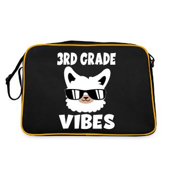 3ème Grade Vibes Scolarisation Alpaka Lama Début de l’école - Sac Retro - noir/or - Dos