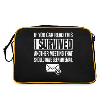 Bureauhumor Meeting Email Réunion Employé - Sac Retro - noir/or - Dos
