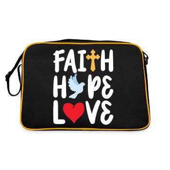 Vêtements religieux chrétiens de foi mignonne - Sac Retro - noir/or - Dos