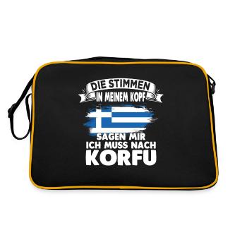 Corfu Greece Greeks - Retro Bag - black/gold - Back