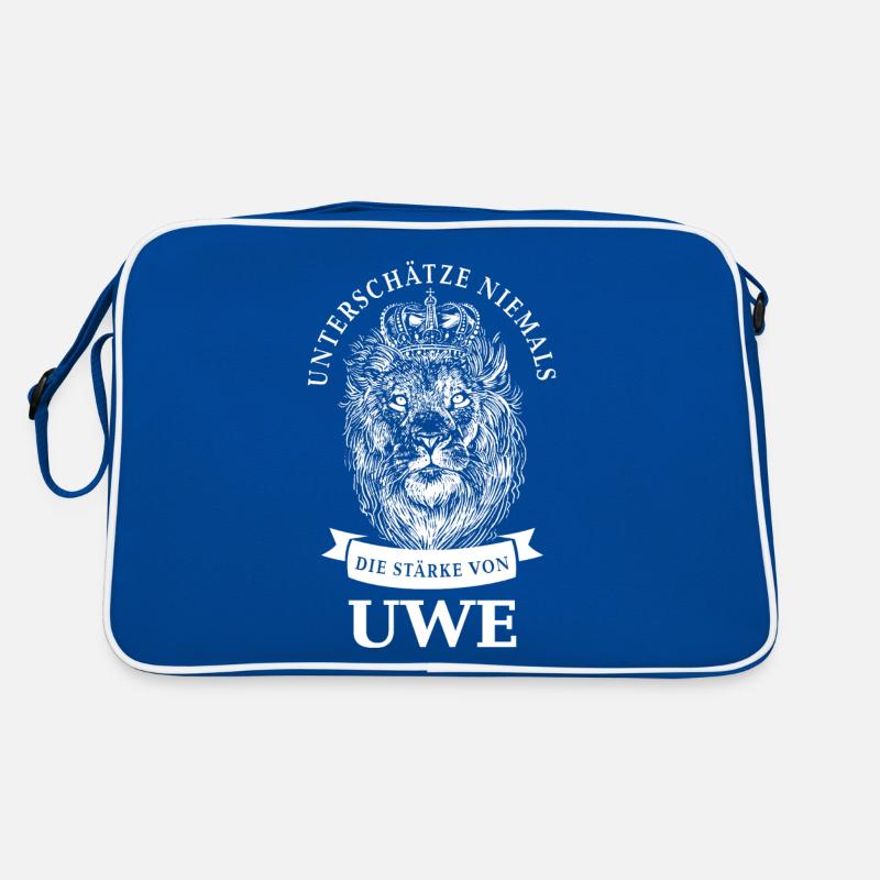 Uwe Geschenk Name Löwe Retro Tasche