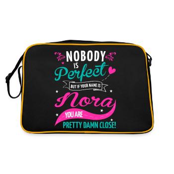 Nobody is perfect but if your name is Nora - Sac Retro - noir/or - Dos