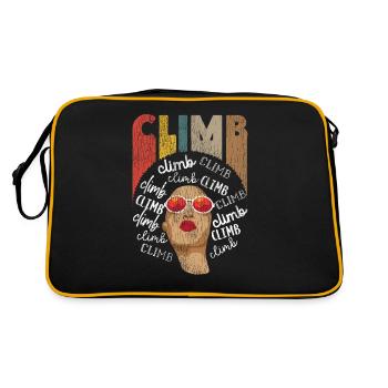 Climb Retro Vintage Afro Girl - Sac Retro - noir/or - Dos