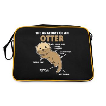 sweet Otter Explanation Anatomy of an Otter - Retro Bag - black/gold - Back