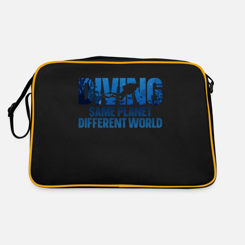 Scuba Diverg Diving Same Planet Sac Retro