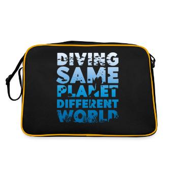 Scuba Diving Diver Diving Same - Retro Bag - black/gold - Back