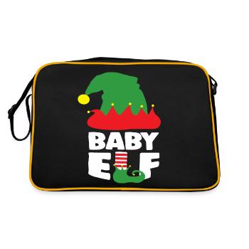 Drôle de Noël Bébé Elfe Vêtements de Noël - Sac Retro - noir/or - Dos