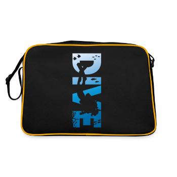 Dive - Retro Tasche - Schwarz/Gold - Hinten