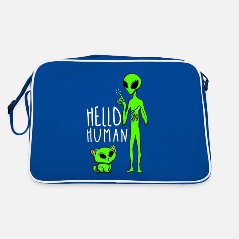Cat Kitten Abduction Alien UFO Apparel Retro Bag
