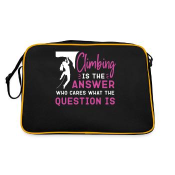 Rock Climbing Climber Girl - Sac Retro - noir/or - Dos