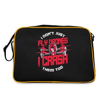 Drone Pilot Drone Pilot I Don't - Retro Tasche - Schwarz/Gold - Hinten