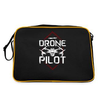 Drone Pilot - Retro Tasche - Schwarz/Gold - Hinten