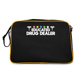 Trafiquant de drogue instruit drôle de pharmacien Vêtements - Sac Retro - noir/or - Dos