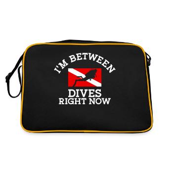 Scuba Diving Diver Down Dive Flag - Retro Bag - black/gold - Back