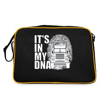 LKW-Fahrer Fernfahrer - It's In My DNA Trucker - Retro Tasche - Schwarz/Gold - Hinten