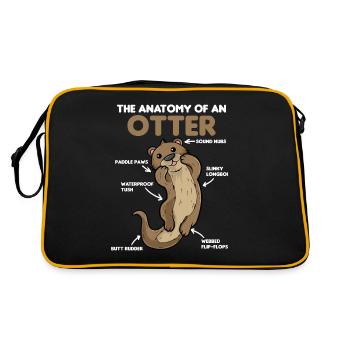 sweet Otter Explanation Anatomy of an Otter - Retro Bag - black/gold - Back
