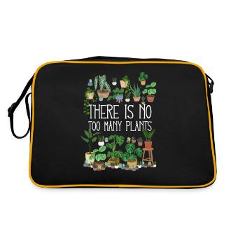 There Is No Too Many Plants - Sac Retro - noir/or - Dos