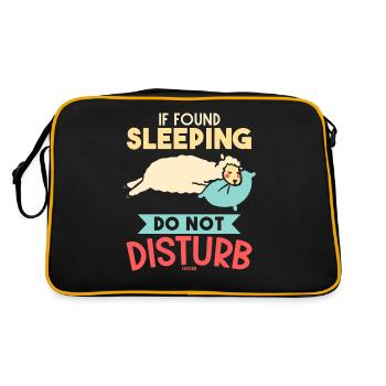 lama dormant avec oreiller - Sac Retro - noir/or - Dos