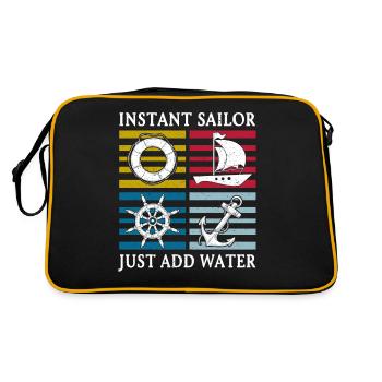 Sailing Sailboat Instant Sailor - Retro Bag - black/gold - Back