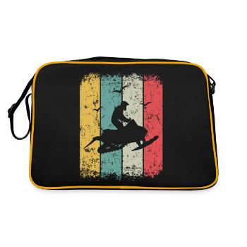 Motoneige Rétro Motoneigistes Skidoo - Sac Retro - noir/or - Dos