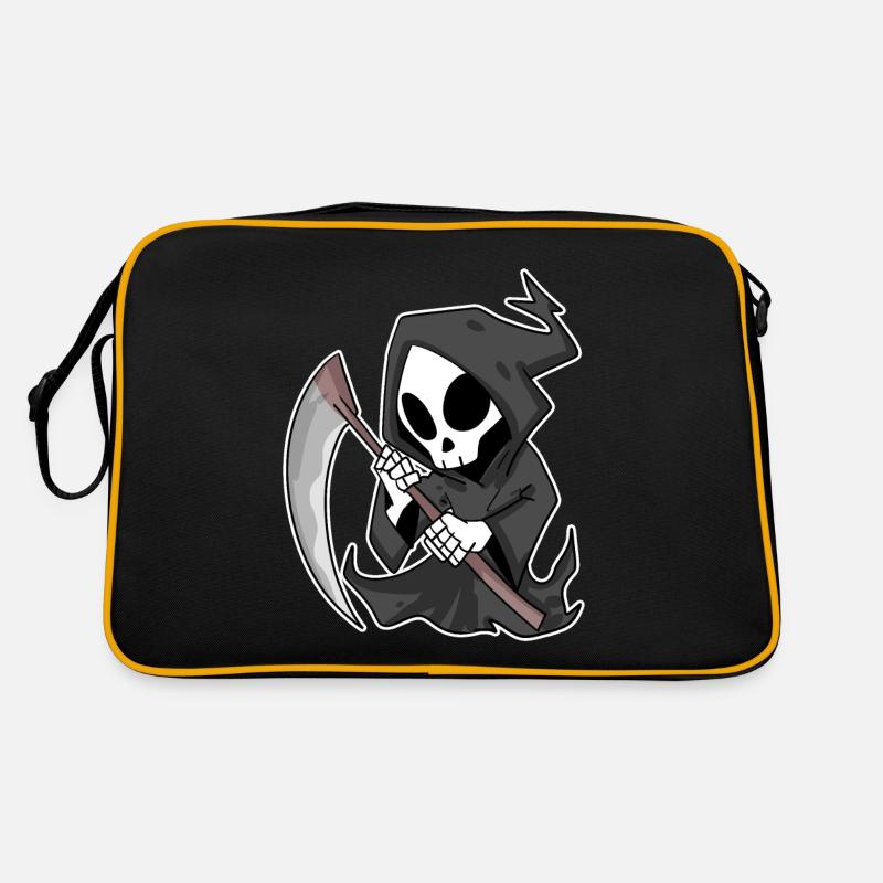Sensenmann mit Sense Retro Tasche