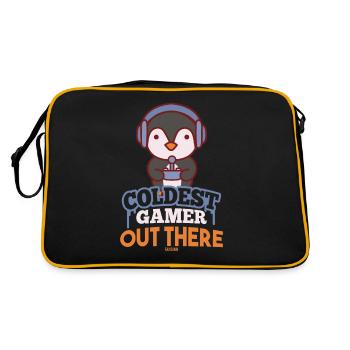 Penguin South Pole play geek gaming - Retro Bag - black/gold - Back