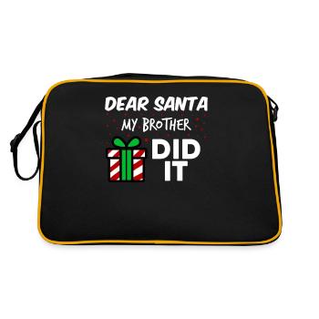 Drôle de Noël Père Noël Frère Frère Pun Noël - Sac Retro - noir/or - Dos