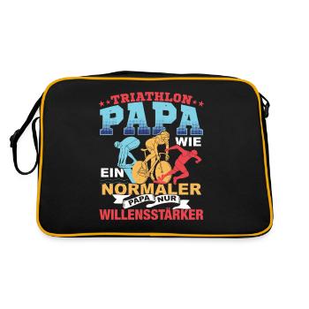 Courir triathlon papa seulement le triathlon de la volonté - Sac Retro - noir/or - Dos