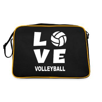 LOVE Volley-ball - Volleyball de volley-ball - Sac Retro - noir/or - Dos