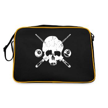 8-Ball Pool Billiard - Snooker Billard Totenkopf - Retro Tasche - Schwarz/Gold - Hinten