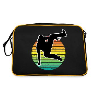 Freerunning Parkour Parkour Runner Silhouette - Retro Bag - black/gold - Back