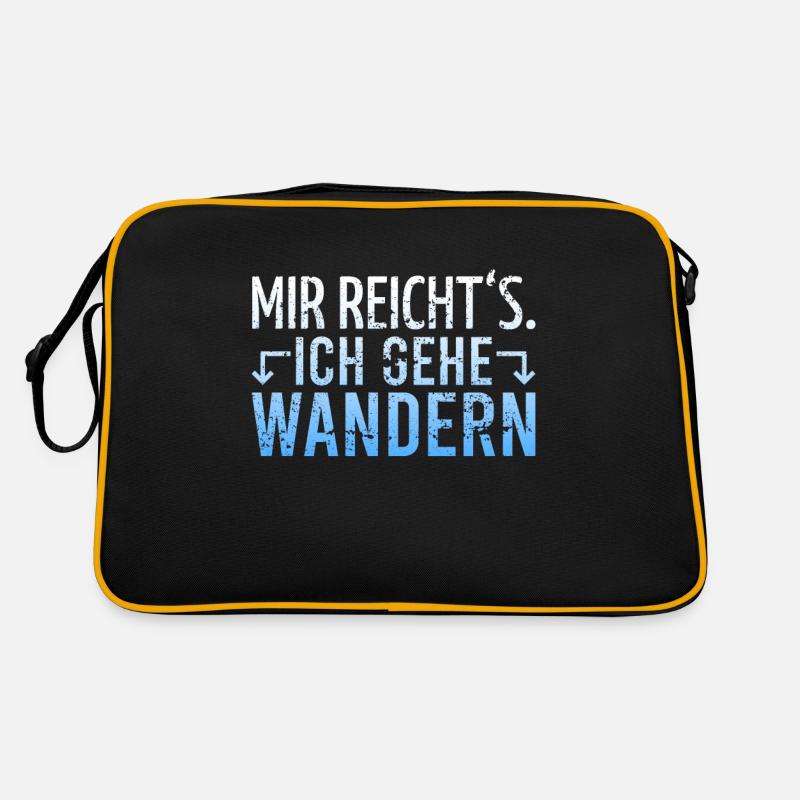Wandern Wanderer Spruch Retro Tasche