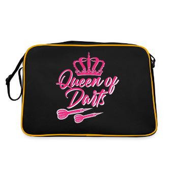 Queen of Fléchettes - Fléchettes drôles - Sac Retro - noir/or - Dos