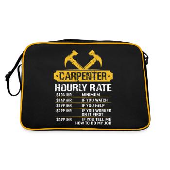 Carpenter Hourly Rate Menuisiers Maîtres menuisiers - Sac Retro - noir/or - Dos