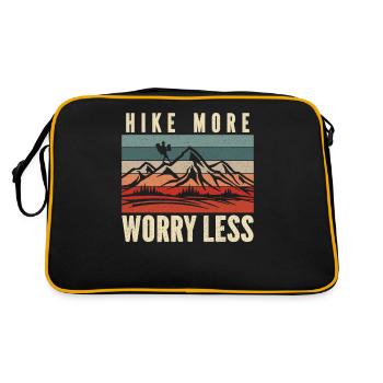 Hiker Hiking Retro Vintage Hike - Retro Tasche - Schwarz/Gold - Hinten