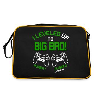 I Leveled up to Big Bro - Gaming Video Gamer - Sac Retro - noir/or - Dos