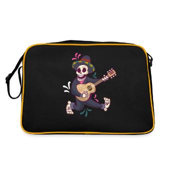 Squelette de guitare Mariachi - Sac Retro - noir/or - Dos