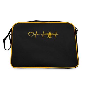 Abeilles coeur coeur abeilles Reine Apiculteur - Sac Retro - noir/or - Dos